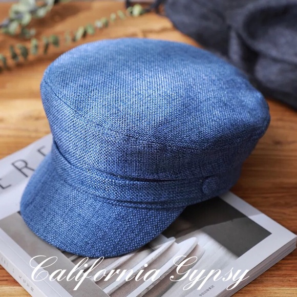 Denim Fishermen Cap Baker Fiddlers Hat - Picture 2 of 6